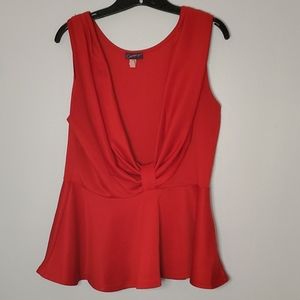 Red Peplum Top